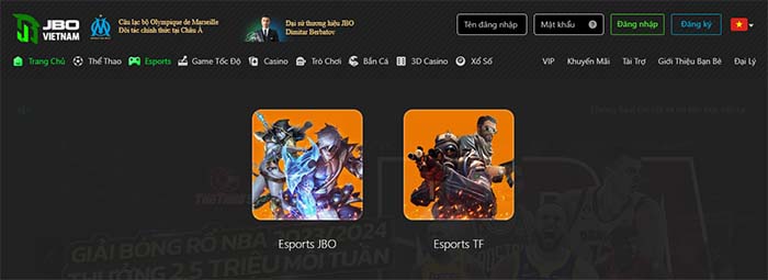 cá cược Esports tại JBO